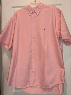 Polo by Ralph Lauren Light Pink Short-Sleeve Button-Down Shirt, XL